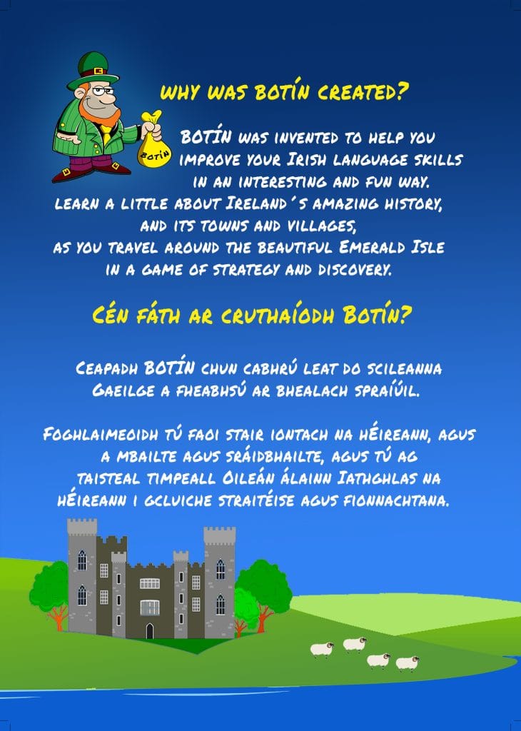 BOTÍN Irish Board Game – Learn Irish with Table Games & Jigsaws | Botin Ireland People playing BOTÍN bilingual Irish board game – learn Irish language with table games, Ireland jigsaws, and fun travel challenges.
