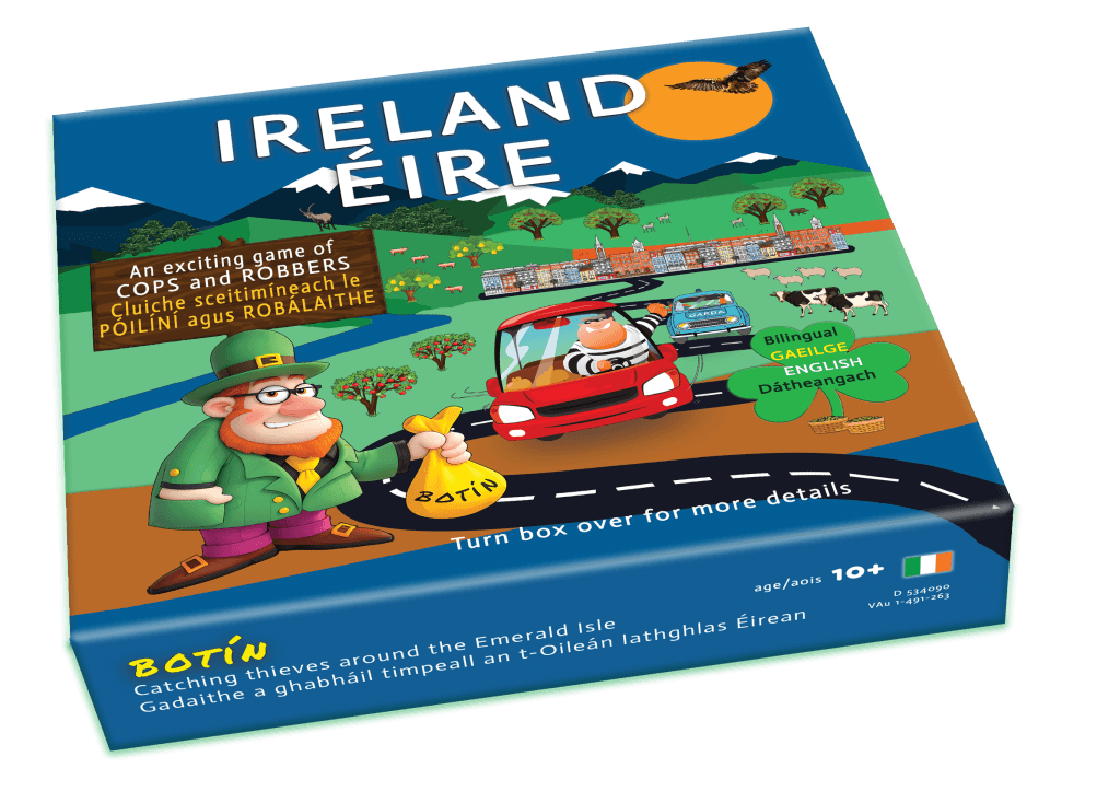 BOTÍN Irish Board Game – Learn Irish with Table Games & Jigsaws | Botin Ireland People playing BOTÍN bilingual Irish board game – learn Irish language with table games, Ireland jigsaws, and fun travel challenges.
